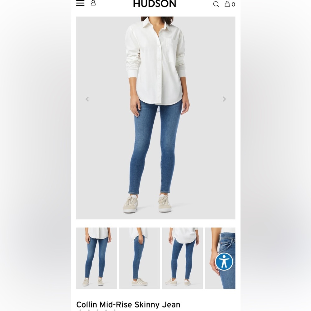 Hudson Collin Skinny Crop Jeans